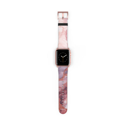 Royal Purple Marble - Leather Apple Watch Band