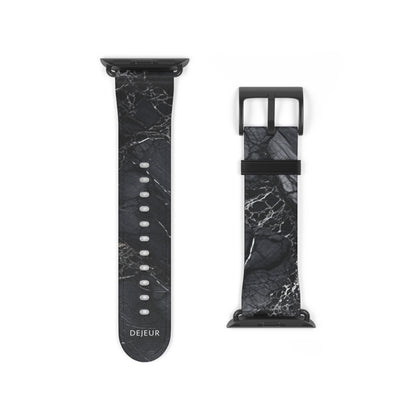 Night Marble - Leather Apple Watch Band