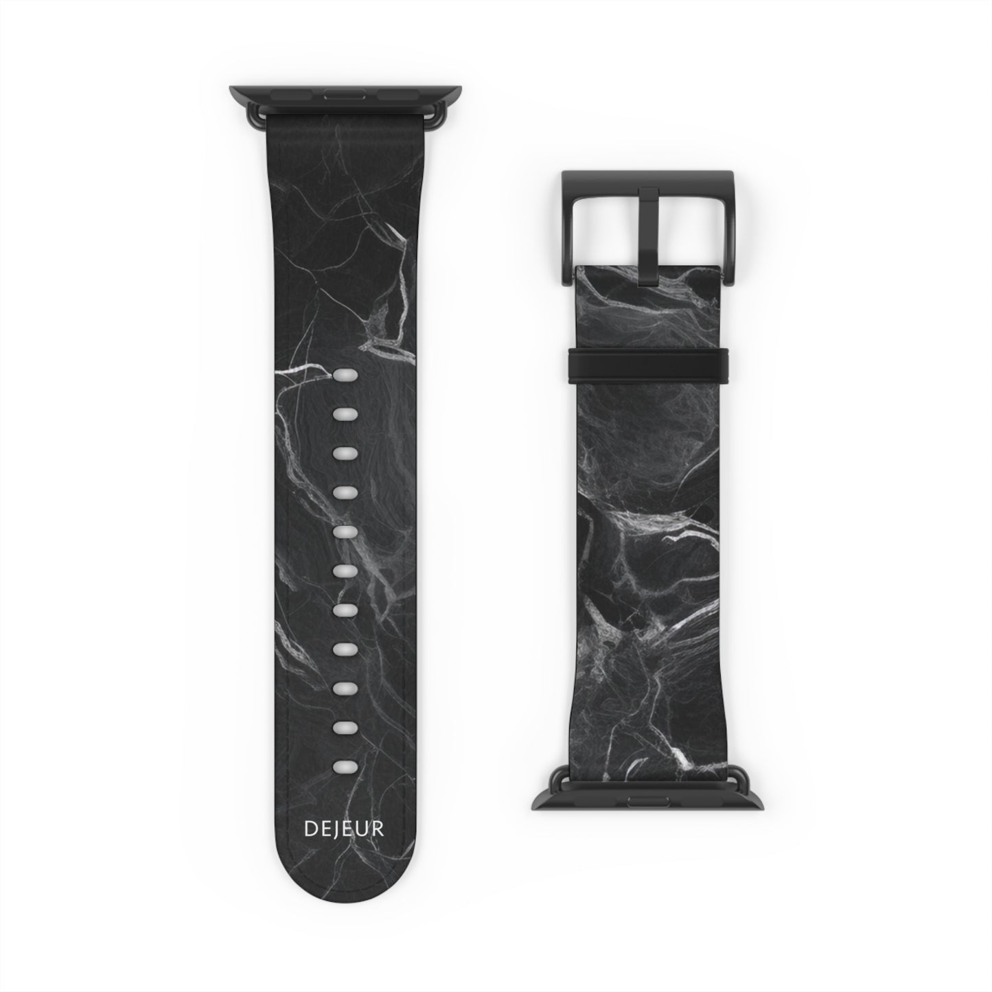 Dark Marble - Leather Apple Watch Band