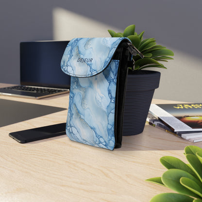 Sky Blue Marble - Small Phone Wallet