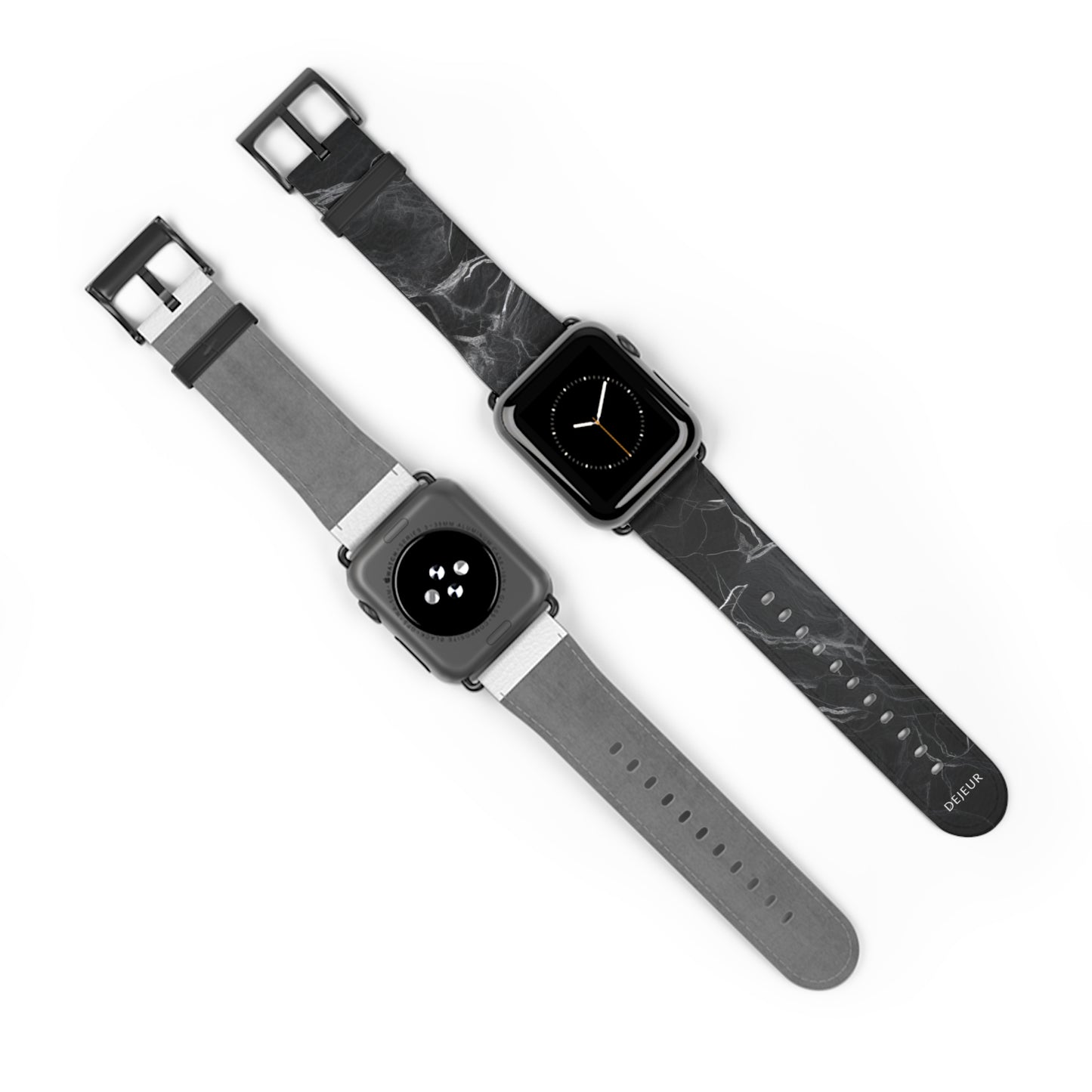 Dark Marble - Leather Apple Watch Band