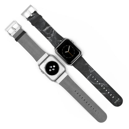 Dark Marble - Leather Apple Watch Band