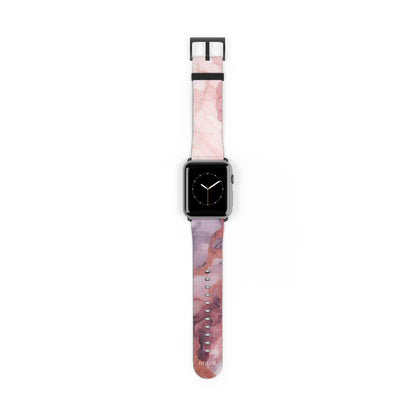 Royal Purple Marble - Leather Apple Watch Band