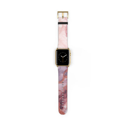 Royal Purple Marble - Leather Apple Watch Band