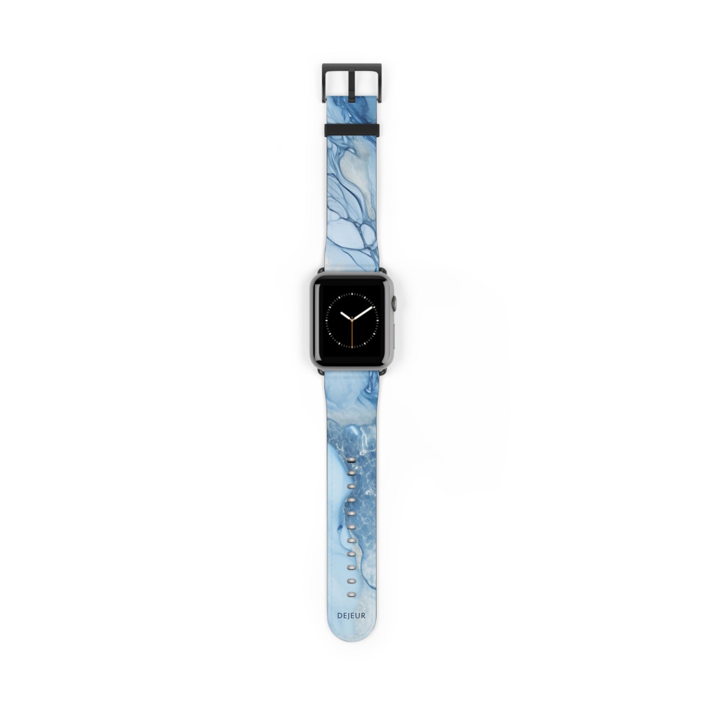 Sky Blue Marble - Leather Apple Watch Band