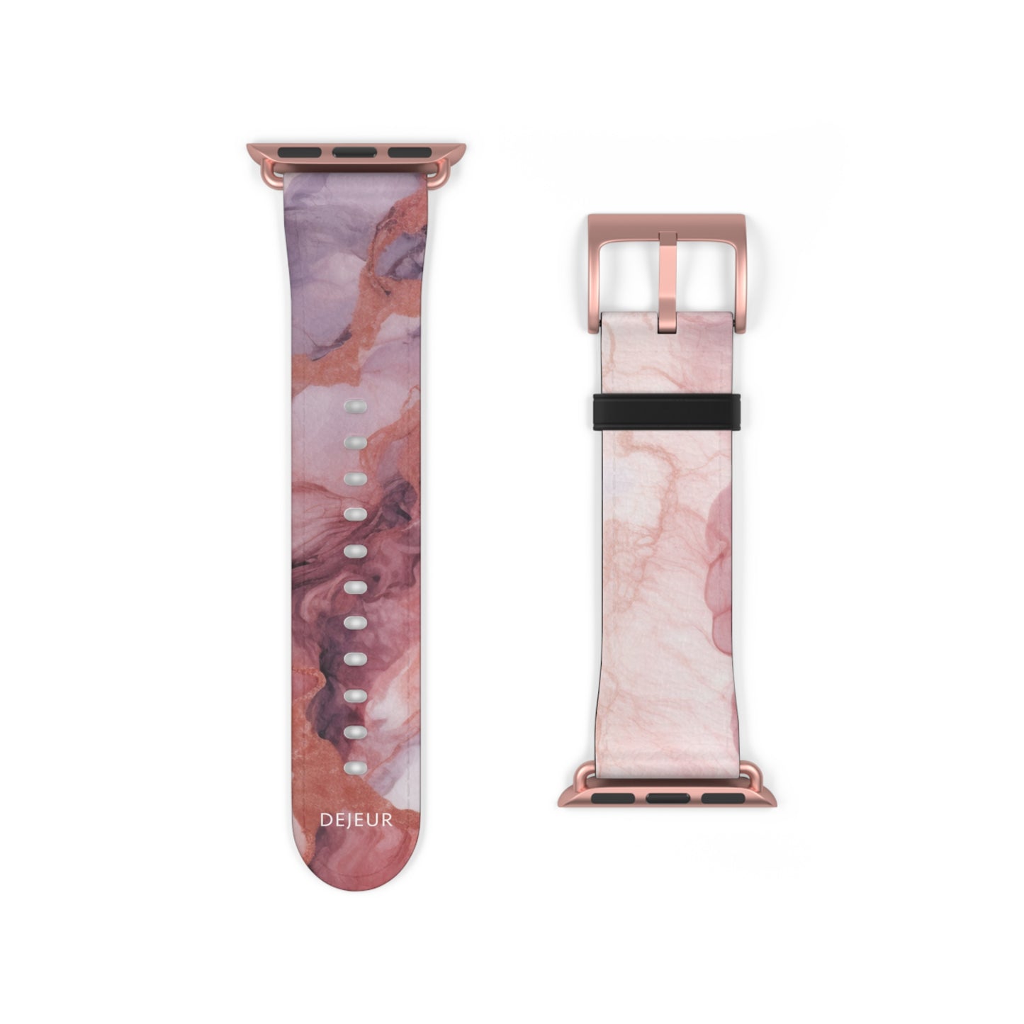 Royal Purple Marble - Leather Apple Watch Band