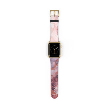 Royal Purple Marble - Leather Apple Watch Band