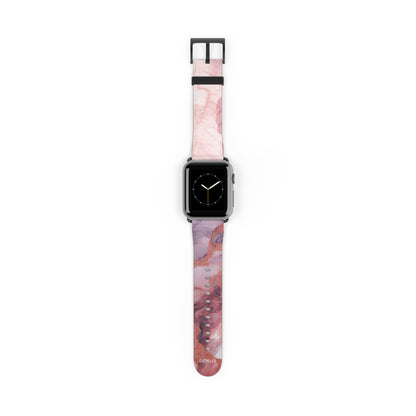 Royal Purple Marble - Leather Apple Watch Band