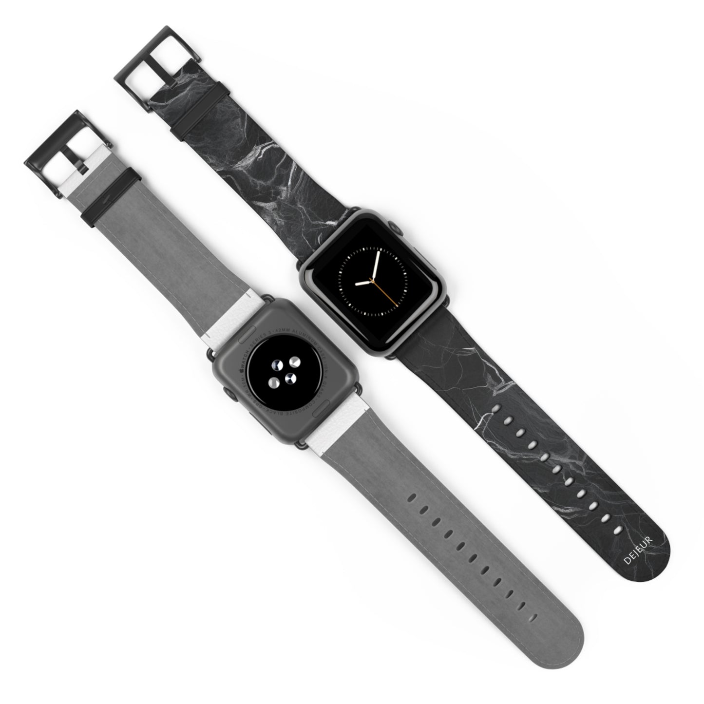 Dark Marble - Leather Apple Watch Band