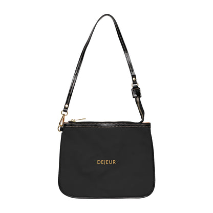 Black with Gold Badge - Small Shoulder Bag