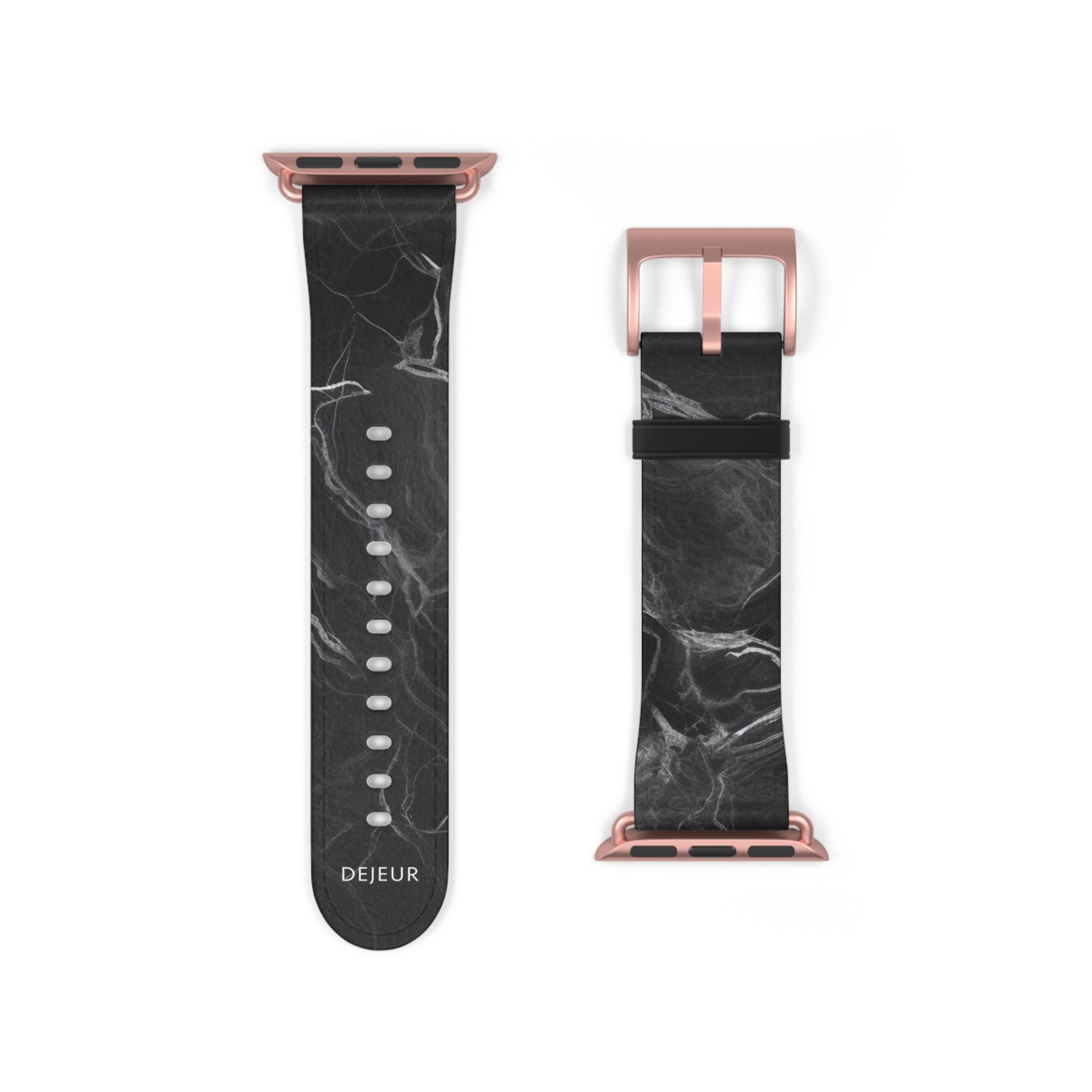 Dark Marble - Leather Apple Watch Band