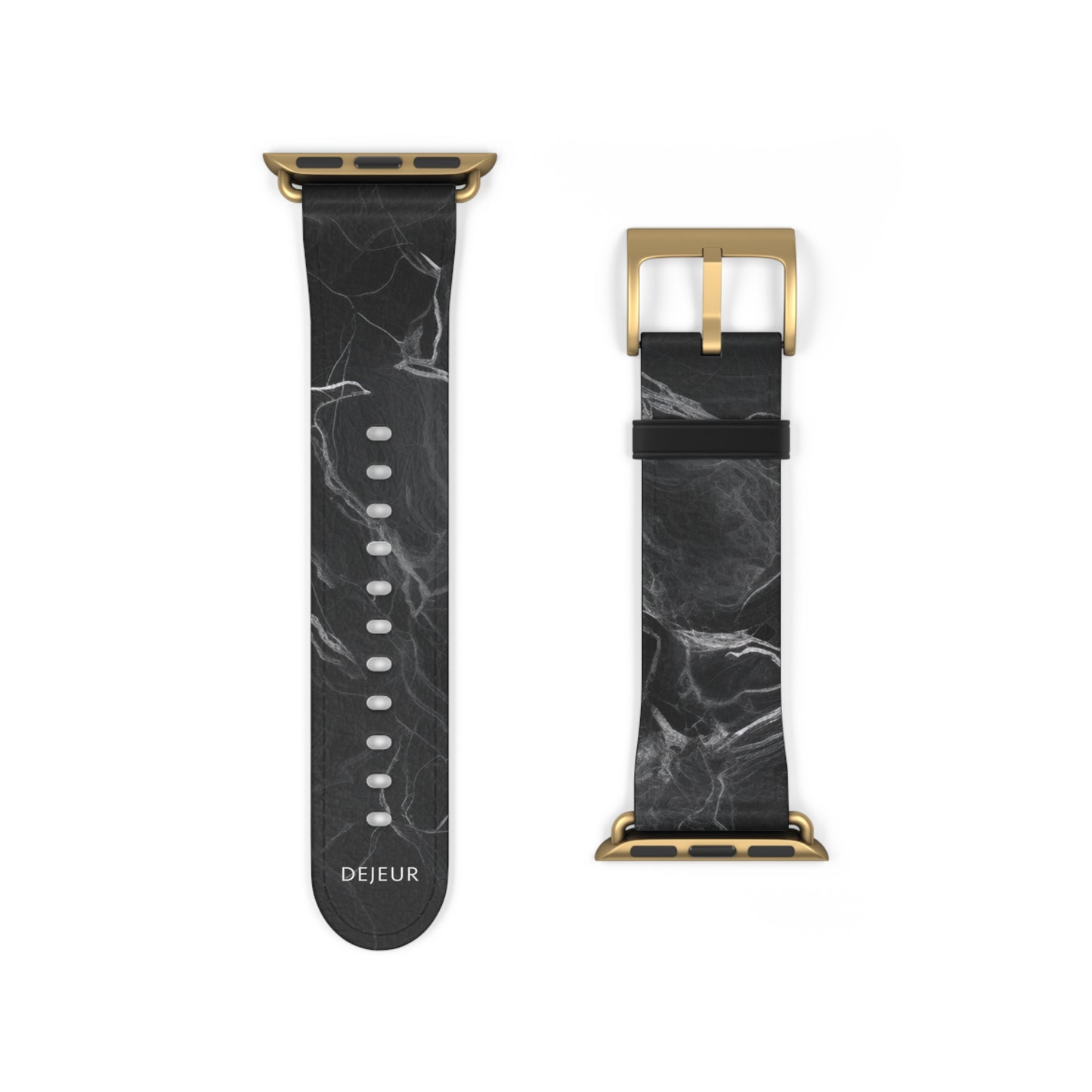 Dark Marble - Leather Apple Watch Band