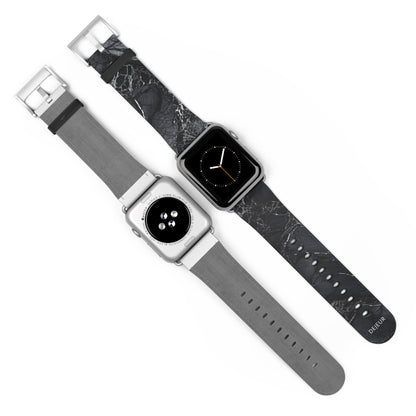 Night Marble - Leather Apple Watch Band