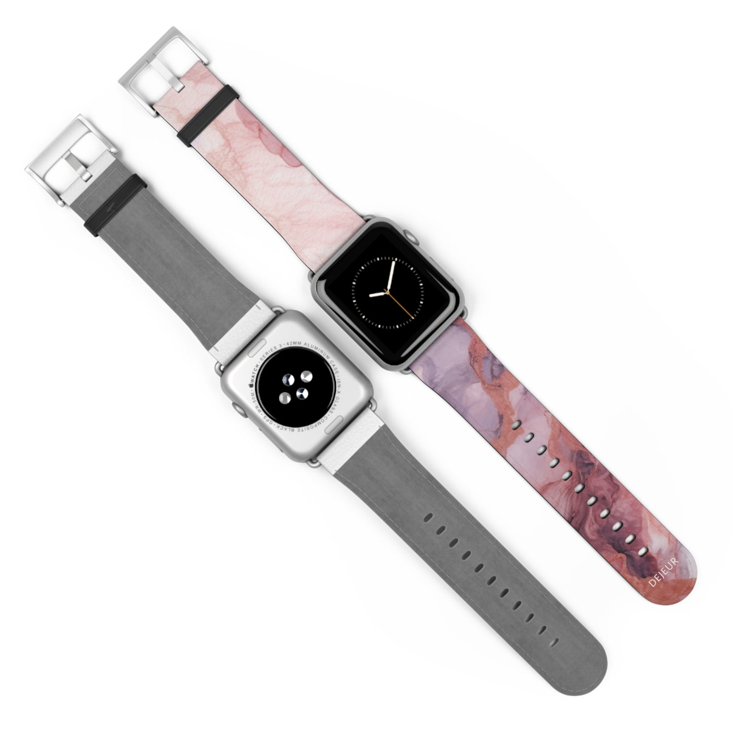 Royal Purple Marble - Leather Apple Watch Band