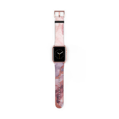 Royal Purple Marble - Leather Apple Watch Band